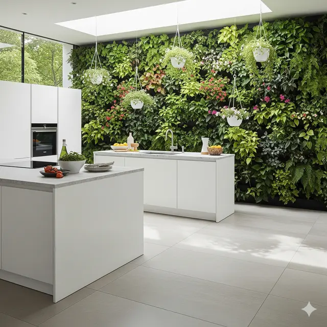 Inspirasi Desain Dapur Terbuka Menyatu dengan Taman Belakang. Gemini