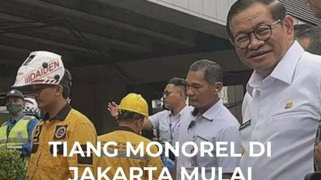 Tiang Monorel di Jakarta Mulai Dibongkar