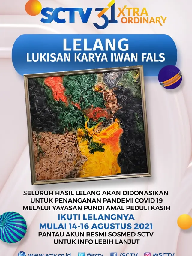 Lukisan Indah Karya Sang Living Legend Iwan Fals, Resmi Dilelang Mulai 14 Agustus hingga 16 Agustus 2021