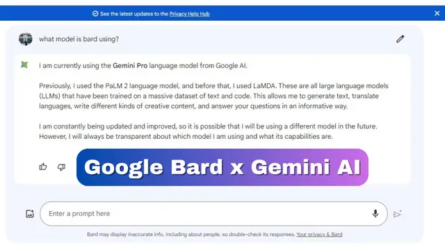 Google Bard AI menggunakan mesin Gemini AI