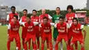 Para pemain PSM Makassar berpose bersama. (Liga Indonesia)