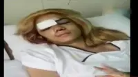 Sheila Marcia masih terbaring lemas di rumah sakit (Liputan 6 SCTV)