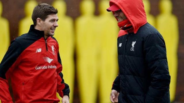 Steven Gerrard dan Jurgen Klopp (Liputan6)