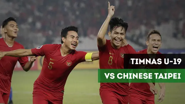 Berita video highlights kemenangan Timnas Indonesia U-19 atas Chinese Taipei di Grup A Piala AFC U-19 yang berakhir dengan skor 3-1, Kamis (18/10/2018).