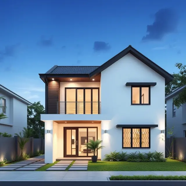 6 Inspirasi Gambar Rumah Sederhana Tapi Terkesan Mewah 2 Lantai yang Bikin Tetangga Iri