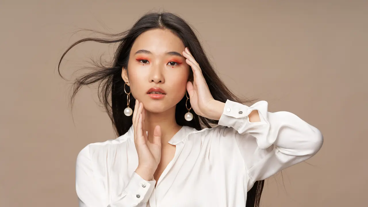 model bergaya rambut panjang