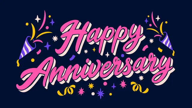 Ilustrasi happy anniversary