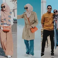 Keliling Eropa bersama Dude Harlino dan kedua anaknya, beberapa gaya hijab kasual Alyssa Soebandono berikut ini bisa jadi inspirasi. (Instagram/ichasoebandono/dude2harlino).