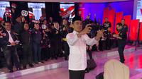 Capres nomor urut 01 Jokowi saat mengikuti debat perdana Pilpres 2019. (foto: dok Ipang Wahid)