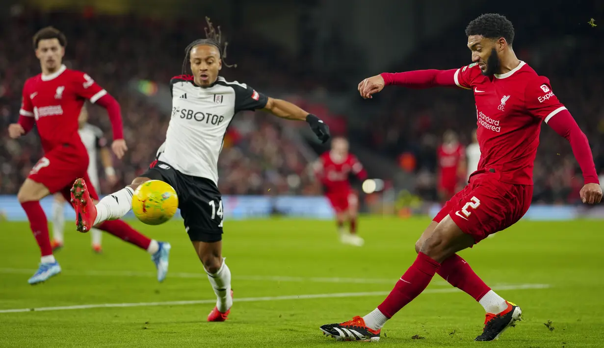 Liverpool akan menghadapi Chelsea atau Middlesbrough pada laga final Piala Liga Inggris atau Carabao Cup. Dua tim ini sudah memainkan laga di hari sebelumnya. (AP Photo/Jon Super)