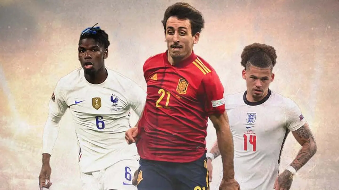 Ilustrasi - Paul Pogba, Mikel Oyarzabal, Kalvin Phillips