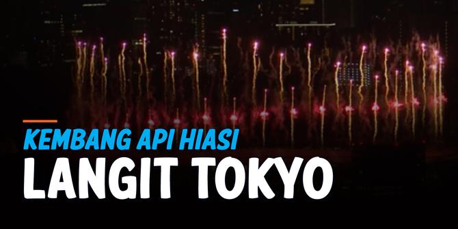 VIDEO: Kembang Api Hiasi Langit Tokyo, Olimpiade 2020 Resmi Dibuka