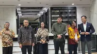 Konferensi pers bersama Kemenkeu, Kementerian Perumahan dan Kawasan Permukiman dan Bank Indonesia terkait Program 3 Juta Rumah. (Tira/Liputan6.com)