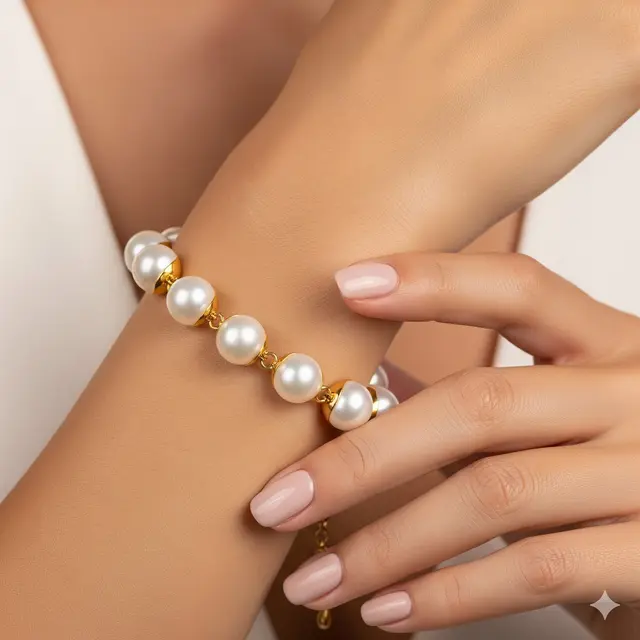Gelang Mutiara dan Emas