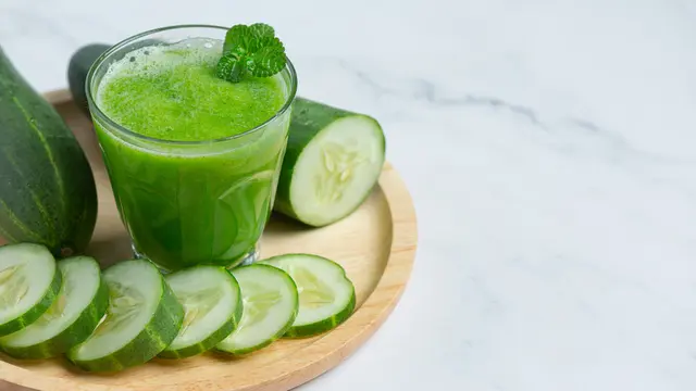 jues sehat hijau mentimun