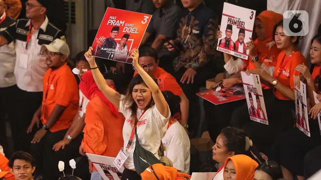 Meriah, Pendukung Cagub dan Cawagub DKI Jakarta Sambut Hasil Pengundian Nomor Urut