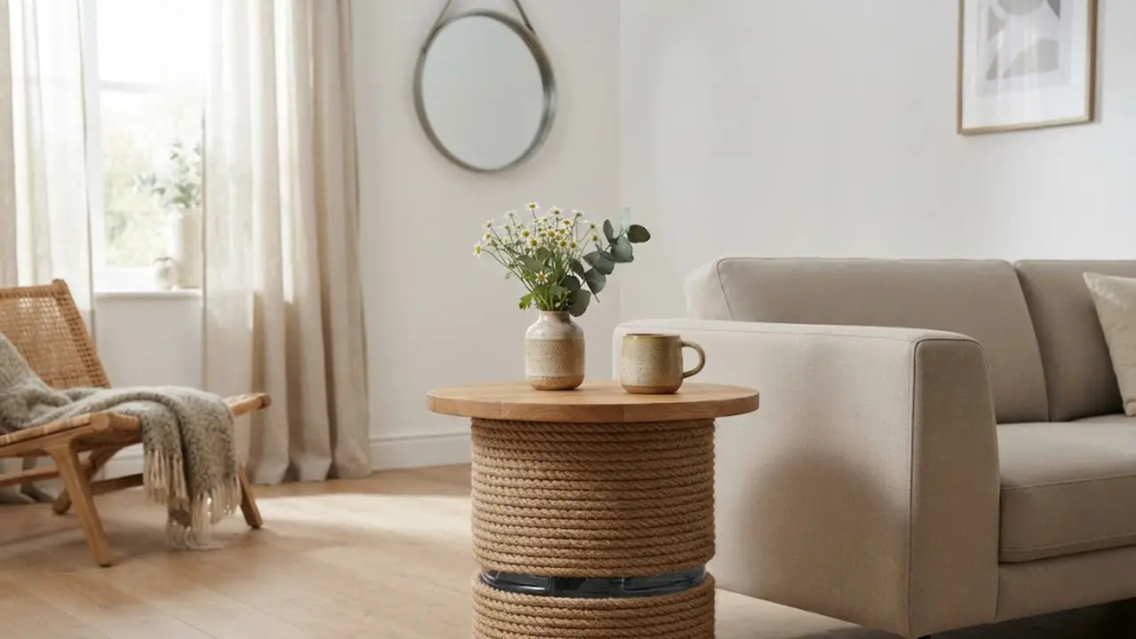 Meja Samping Sofa dari Galon Bekas, Solusi Hemat untuk Rumah Minimalis