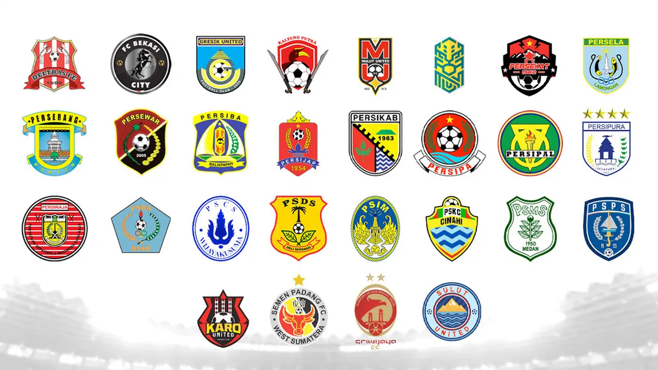 Pegadaian Liga 2 - Ilustrasi Logo Klub Musim 2023-2024