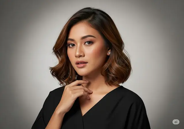 Wavy Lob/Gaya Rambut Ibu Anak 1 (Sumber: gemini.com)