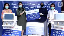 Kerjasama senilai Rp 2.000.000.000 untuk menanggulangi dampak penyebaran COVID-19 dan membantu tenaga medis dan pasien yang dirawat di rumah sakit. Tiga unit ventilator akan diberikan kepada dua rumah sakit khusus rujukan COVID-19 di Tangerang dan Jakarta Selatan. (Liputan6.com/HO/Wening)