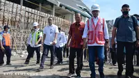 Menteri Perhubungan Budi Karya Sumadi meninjau pembangunan Pelabuhan Sanur, Bali