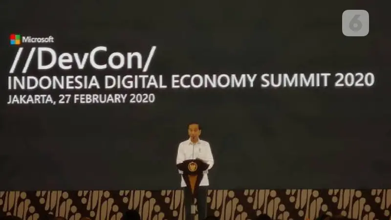 Presiden Joko Widodo di Indonesia Digital Economy Summit 2020