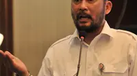 Budi Waseso memberi sambutan saat peluncuran Rumah Pangan Santri, Jakarta, Rabu (3/10). Dibuatnya Rumah Pangan Santri bertujuan membantu pemerintah dalam menjamin ketersediaan pangan dan mengembangkan ekonomi pesantren. (Merdeka.com/Iqbal S. Nugroho)