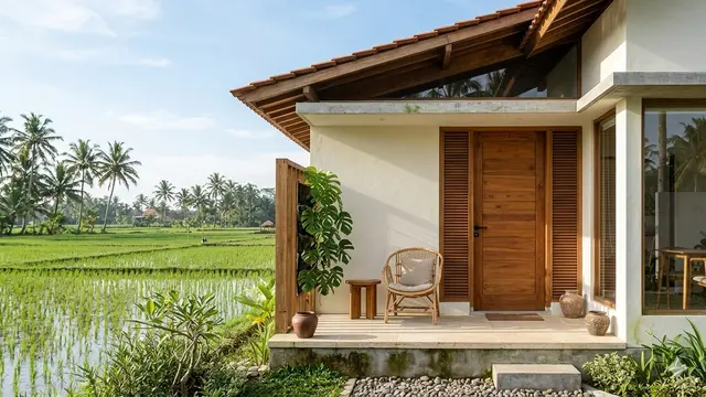 Warna Cat Depan Rumah yang Cocok untuk Konsep Japandi Tropis