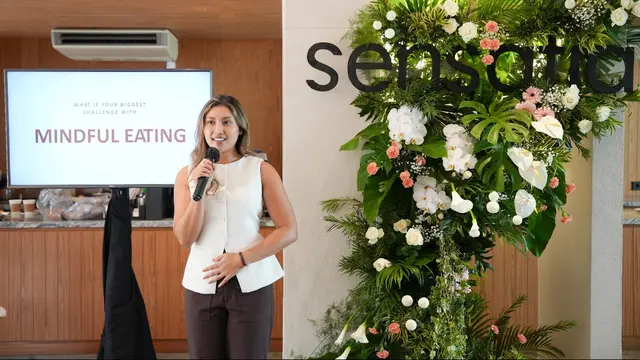 Isha Bella, Ahli Gizi menerangkan mengenai Cara Makan Mindful Eating. Dok. Sensatia