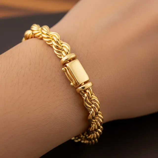 Model Gelang Emas Polos Klasik Cocok untuk Investasi Jangka Panjang (AI)