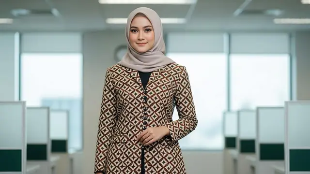 Model Blazer Batik Wanita untuk Gamis