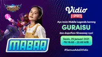 Live streaming mabar Mobile Legends bersama Grace eks JKT48, Senin (25/1/2021) pukul 19.00 WIB dapat disaksikan melalui platform Vidio, laman Bola.com, dan Bola.net. (Dok. Vidio)