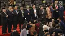 Anggota Parlemen berfoto bersama usai Sidang Paripurna MPR Akhir Masa Jabatan Periode 2014-2019 di Gedung Nusantara Parlemen Senayan, Jakarta, Jumat (29/7/2019). Sidang paripurna ini diikuti seluruh anggota MPR yang terdiri atas anggota DPR dan DPD. (Liputan6.com/HO/Sopi)