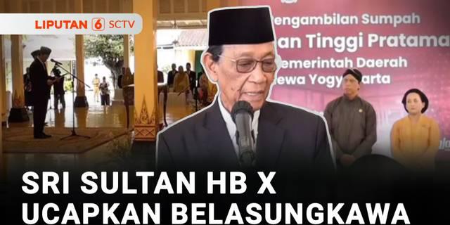Sri Sultan Hamengku Buwono X Ucapkan Belasungkawa