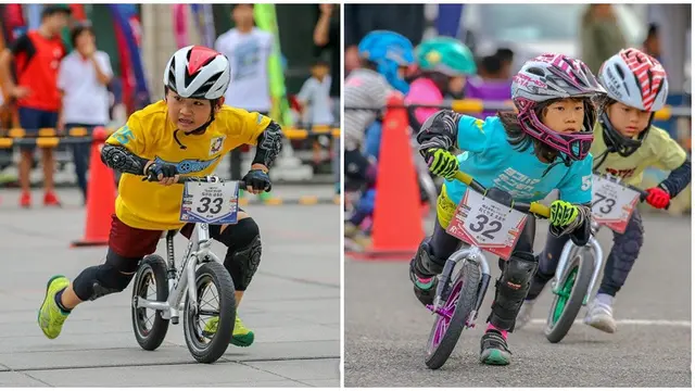 Menonton Balita Dalam Perlombaan Pushbike Ini Bikin Gemas