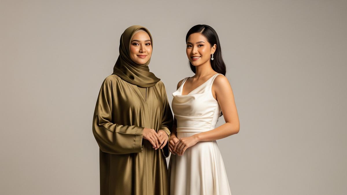 12 Desain Baju Kondangan Satin Modern dan Elegan untuk Tampil Memukau