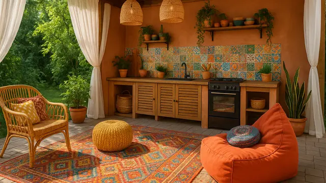 Model Rumah Sederhana dengan Dapur Outdoor (Foto: ChatGPT)