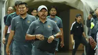 Fachry Husaini dalam laga ujicoba Timnas Indonesia U-16 vs Singapura. (Liputan6.com/Helmi Fithriansyah)