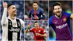 Berikut ini para pemain dengan gaji tertinggi dari masing - masing lima Liga top Eropa, Diantaranya, Lionel Messi, Cristiano Ronaldo dan Neymar. (Foto Kolase AP dan AFP)