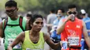 Beberapa atlet nasional juga turut ambil bagian pada Mandiri Jakarta Marathon. (Bola.com/Vitalis Yogi Trisna)