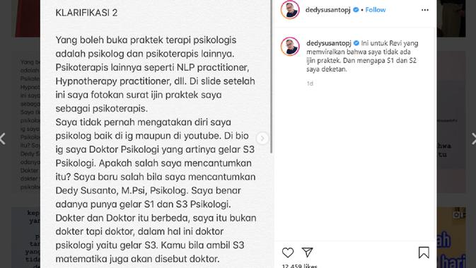 [Foto: Instagram Dedy Susanto]