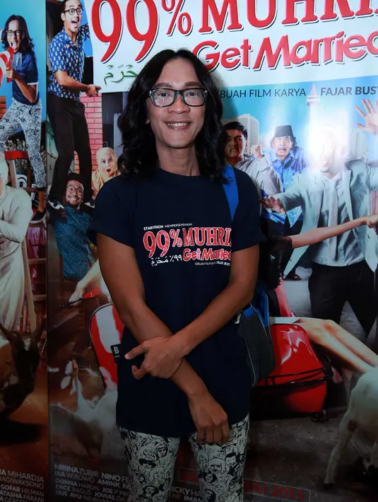 Aming saat ditemui di preskon para pemain film 'Get Married 5'. (Deki Prayoga/Bintang.com)