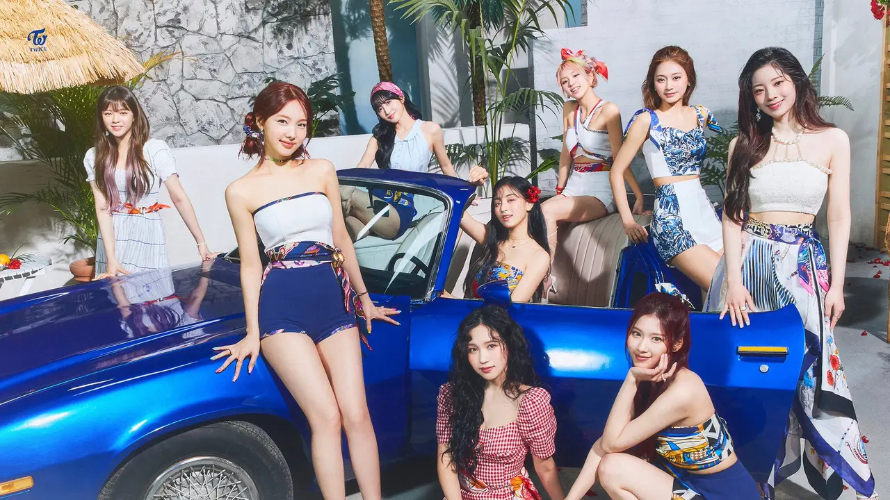 Twice. (JYP via Soompi)