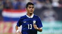 Bek timnas Thailand U-19, Sarayut Sompin, harus pulang lebih dini dari Piala AFF U-19 2016 karena cedera. (Bola.com/Football Channel Asia)