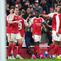 Selebrasi Bukayo Saka dkk. dalam laga Arsenal vs Atletico Madrid di leg kedua semifinal Liga Champions 2025/2026, Rabu (6/5/2026). (AP Photo/Alastair Grant)