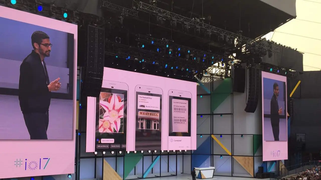 CEO Google Sundar Pichai membuka sesi keynote Google I/0 2017. Liputan6.com/Jeko Iqbal Reza 