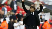 Antonio Conte lega bisa mencatatkan hasil positif pada musim perdananya berkarier di Inggris. (AFP/Ian Kington)