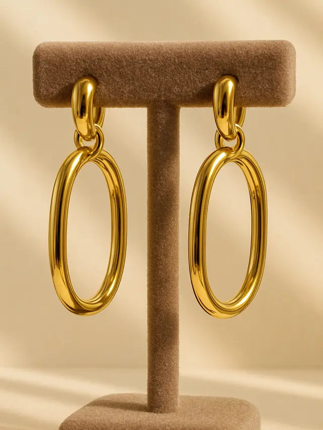 Model Anting Hoop Emas yang Ringan untuk Gaya Harian