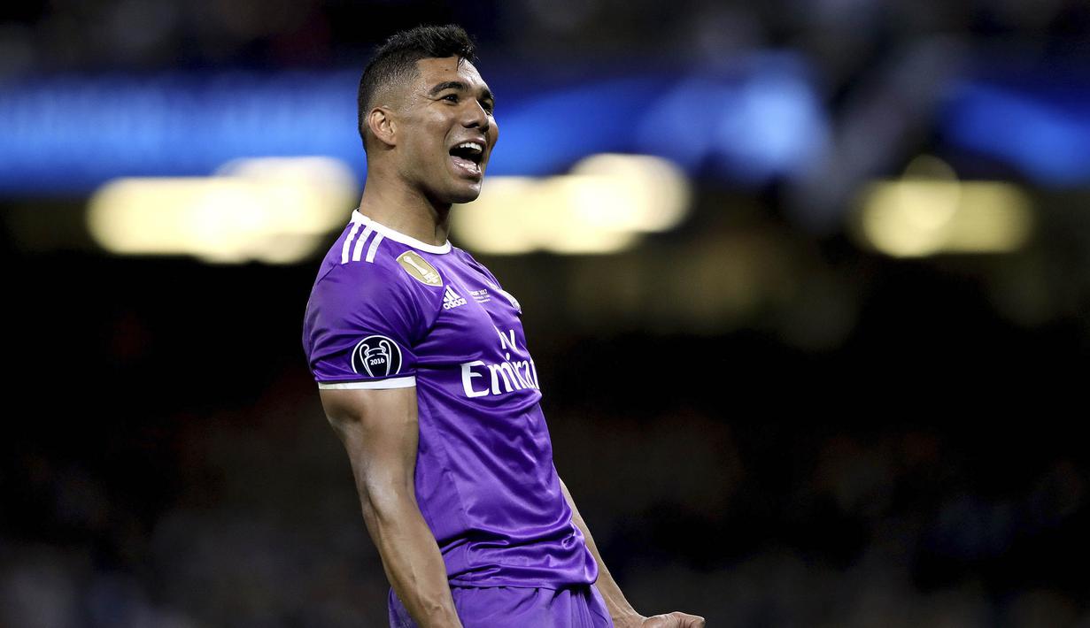 Casemiro (Real Madrid) - Gelandang. (AP/Nick Potts)