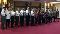 Panitia Seleksi Calon Pimpinan Komisi Pemberantasan Korupsi (Pansel Capim KPK) bertemu dengan BNPT. (Liputan6.com/Ratu Annisaa Suryasumirat)